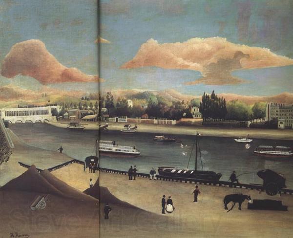 Henri Rousseau View of Point-du-Jour.Sunset